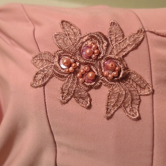 Vintage Strapless Xtraordinary Dusty Rose Dress Size Sm - Picture 3 of 9